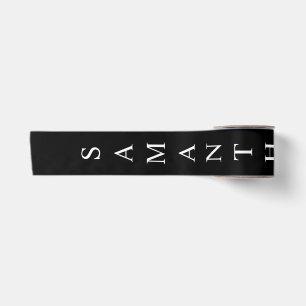 Personalised Vertical Name Satin Ribbon