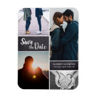 Personalised, Vertical Save the Date Photo Chalk