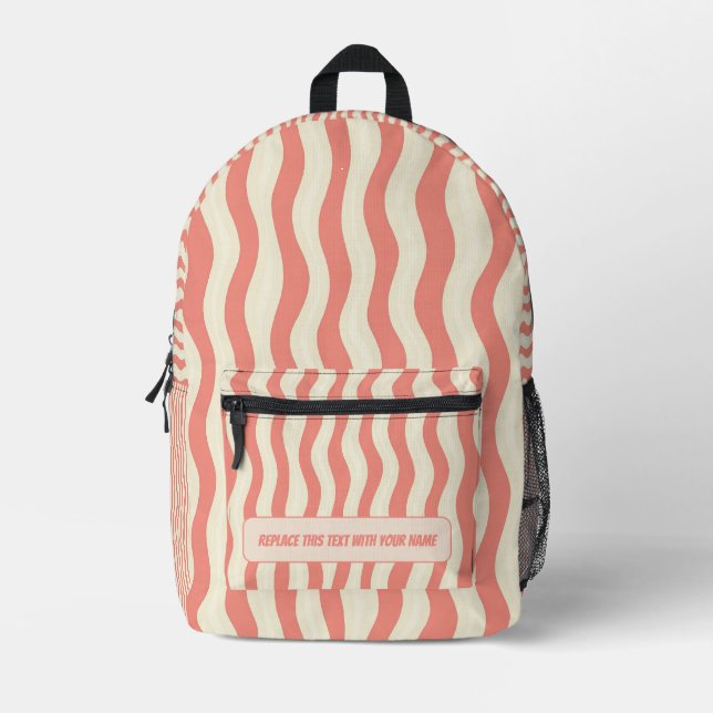 Personalised Vertical Stripe Backpack (Front)