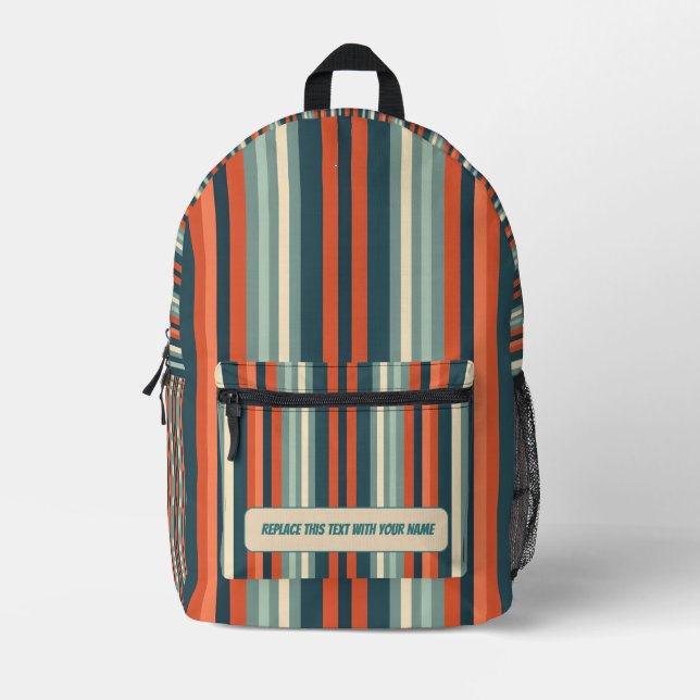 Personalised Vertical Stripe Backpack (Front)