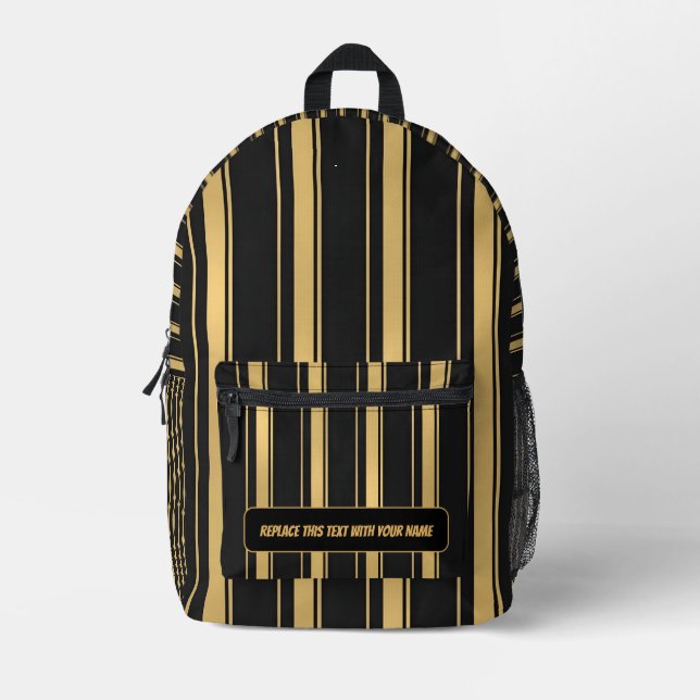 Personalised Vertical Stripe Backpack (Front)