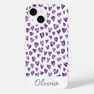 Personalised Very Peri Valentine Heart Case-Mate i Case-Mate iPhone 14 Case