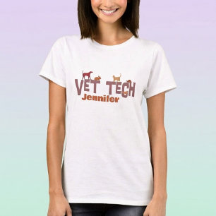 Personalised Vet Tech Tee Shirt