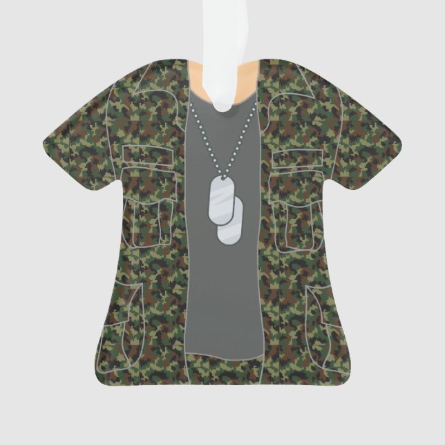 Personalised Veteran Soldier Christmas Ornament (Front)