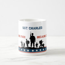 Personalised Veterans Day Mug Custom Name Military