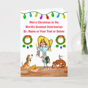 Personalised Veterinarian Card for a Woman Vet,