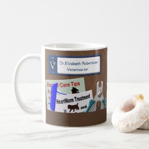 Personalised Veterinary Design In Brown Coffee Mug