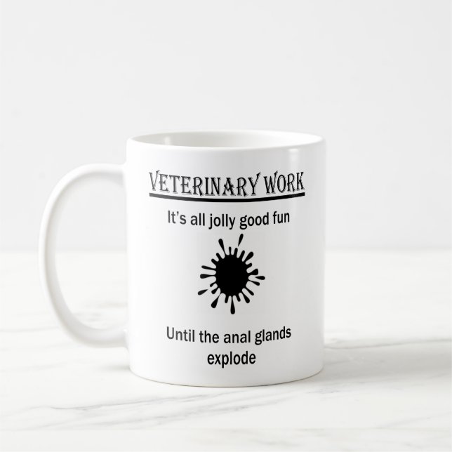Personalised Veterinary Funny Vets Gift Coffee Mug (Left)