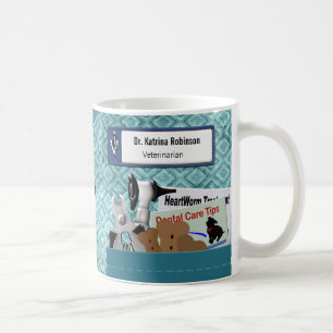 Personalised Veterinary Professional Scrubs Teal Coffee Mug