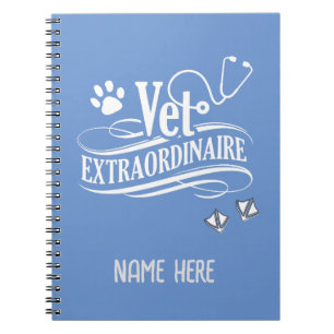 Personalised Veterinary Surgeon Extraordinaire Pla Notebook
