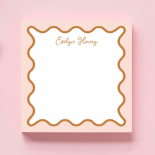 Personalised Vibrant Bold Colours Whimsical Wavy  Notepad