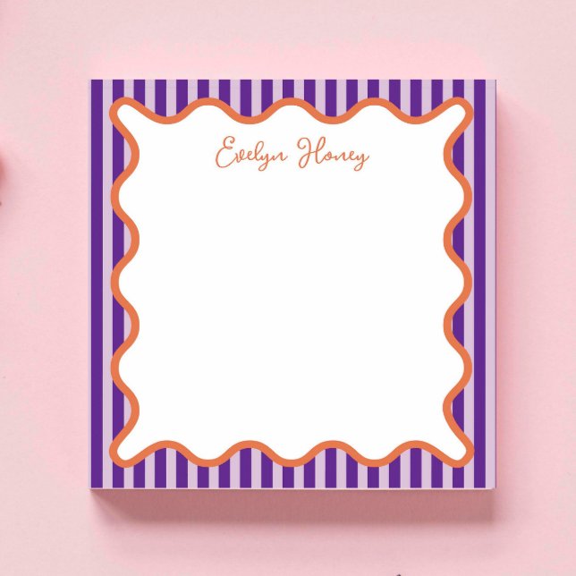 Personalised Vibrant Bold Colours Whimsical Wavy  Notepad (Creator Uploaded)