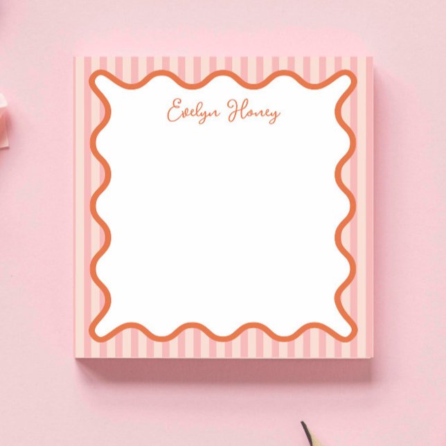 Personalised Vibrant Bold Colours Whimsical Wavy  Notepad (Creator Uploaded)