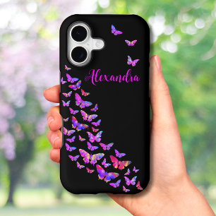 Personalised Vibrant Butterfly Pink Purple Black