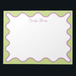 Personalised Vibrant Whimsical Wavy Border Notepad<br><div class="desc">Perfect gift for teachers,  featuring vibrant bold colours.
For more advanced customisation of this design,  e.g. changing layout,  font or text size please click the "CUSTOMIZE" button above. Please contact me for any questions!</div>
