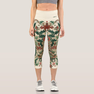Personalised Victorian/Classic/Vintage Christmas Capri Leggings