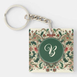 Personalised Victorian/Classic/Vintage Christmas Key Ring