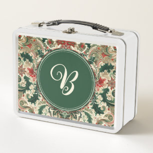 Personalised Victorian/Classic/Vintage Christmas Metal Lunch Box