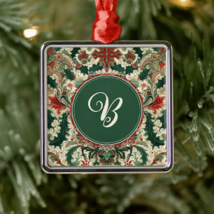 Personalised Victorian/Classic/Vintage Christmas Metal Ornament