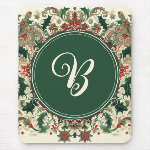 Personalised Victorian/Classic/Vintage Christmas Mouse Pad