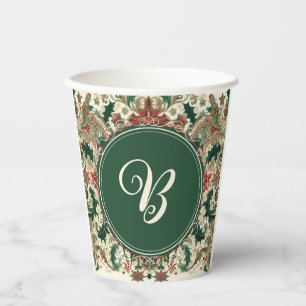Personalised Victorian/Classic/Vintage Christmas Paper Cups