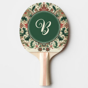 Personalised Victorian/Classic/Vintage Christmas Ping Pong Paddle