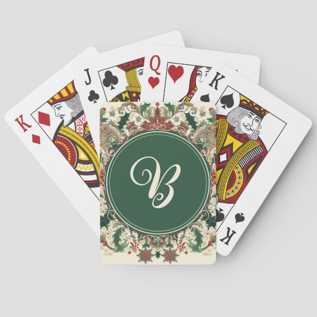 Personalised Victorian/Classic/Vintage Christmas Playing Cards (Back)