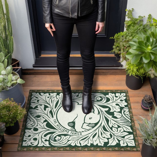 Personalised Victorian Hare Doormat Arts and Craft (Creator Uploaded)