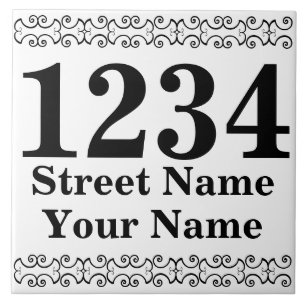 Personalised Victorian Street Address Tile
