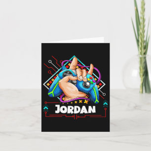 Personalised Video Game Design- Boys Named Jordan Card