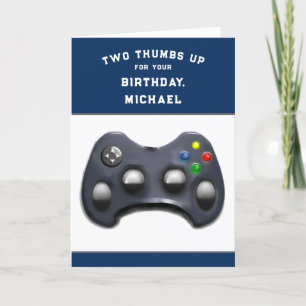 Personalised Video Gamer Birthday Card