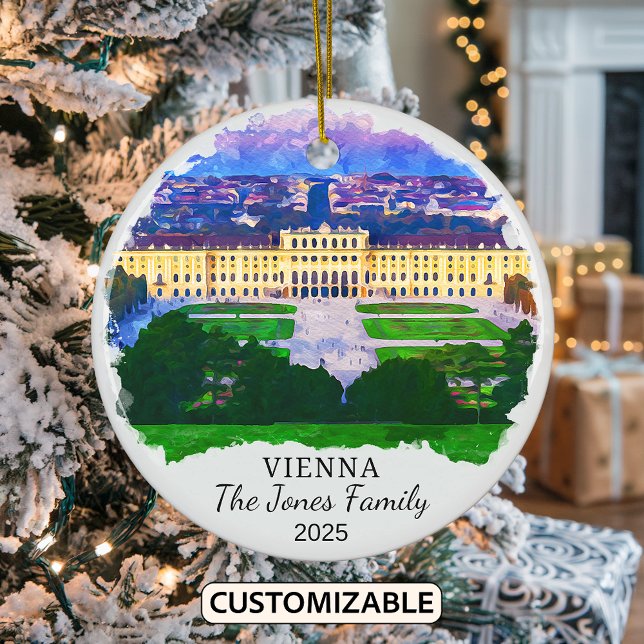 Personalised Vienna Ornament, Austria Ceramic Ornament (Creator Uploaded)