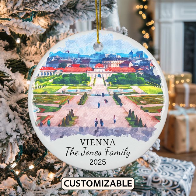 Personalised Vienna Ornament, Austria Ceramic Ornament (Creator Uploaded)