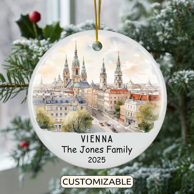 Personalised Vienna Ornament, Austria Ceramic Ornament (Creator Uploaded)