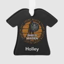 Personalised Viking Shield Maiden With Runes