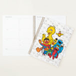 Personalised Vintage 123 Sesame Street Planner<br><div class="desc">Can you tell me how to get organised? Make planning fun with this cheerful spiral planner! The cover features a classic, colourful illustration of your favourite Sesame Street friends, including Big Bird, Elmo, Cookie Monster, and Bert and Ernie, against a fun, subtle background of black-and-white character art. With ample space...</div>