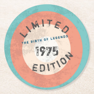 Personalised Vintage 19XX limited edition Round Paper Coaster
