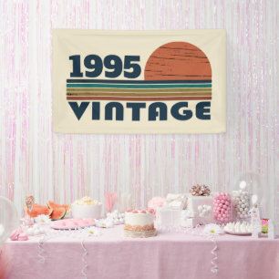 Personalised vintage 30th birthday gift banner