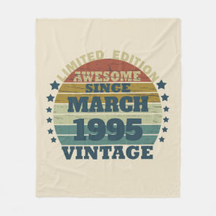 Personalised vintage 30th birthday gifts fleece blanket