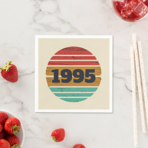 Personalised vintage 30th birthday gifts napkin