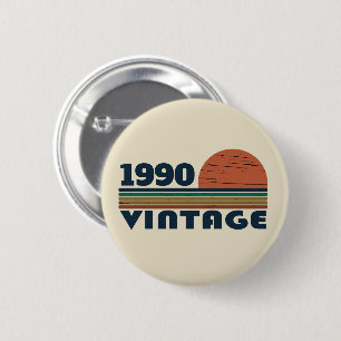 Personalised vintage 35th birthday gift 6 cm round badge