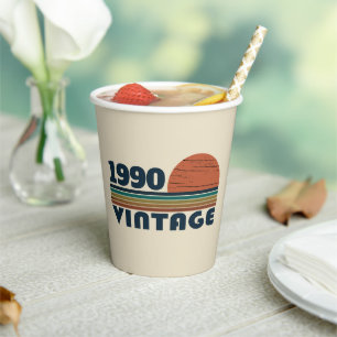Personalised vintage 35th birthday gift paper cups