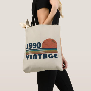 Personalised vintage 35th birthday gift tote bag