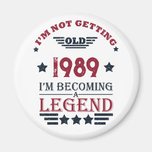 Personalised vintage 35th birthday gifts magnet