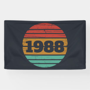 Personalised vintage 35th birthday party banner