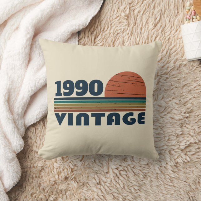 Personalised vintage 35th birthday party cushion (Blanket)