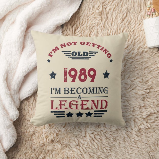 Personalised vintage 35th birthday party  cushion (Blanket)