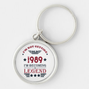Personalised vintage 35th birthday party  key ring