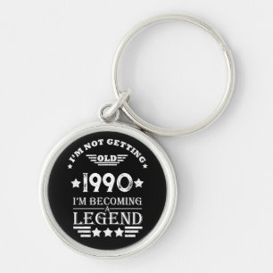 Personalised vintage 35th birthday party key ring