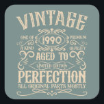 Personalised vintage 35th birthday party square sticker<br><div class="desc">Add some originality to your wardrobe with this vintage birthday graphic design featuring awesome typography font lettering. It's a great gift idea for men,  women,  husbands,  wives,  girlfriends,  and boyfriends who will love this unique artwork. It makes an amazing and fun holiday present for your birthday party.</div>